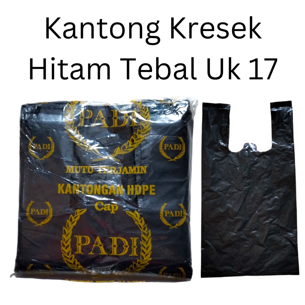 Khusus GoSend | HDPE Hitam, Kantong Kresek Hitam (Semua Ukuran) Kantong Plastik Hitam