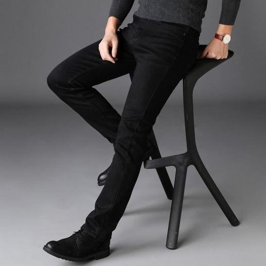 Celana panjang jeans pria hitam premium