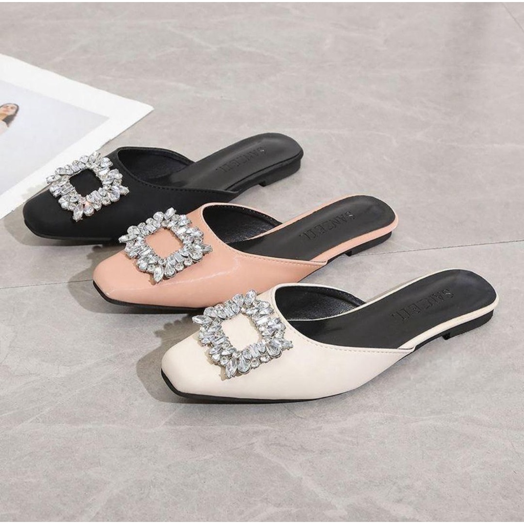 DDXX2030 Sandal Slop Wanita Sandal Mules Fashion Import CANDY Ready Jakarta Bisa COD (With Box)