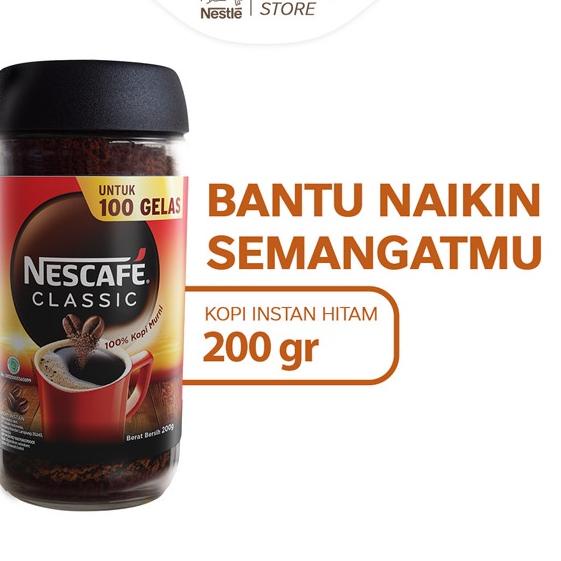 

➤ NESCAFE Classic Kopi Instan Kopi Hitam 200g Jar ☈