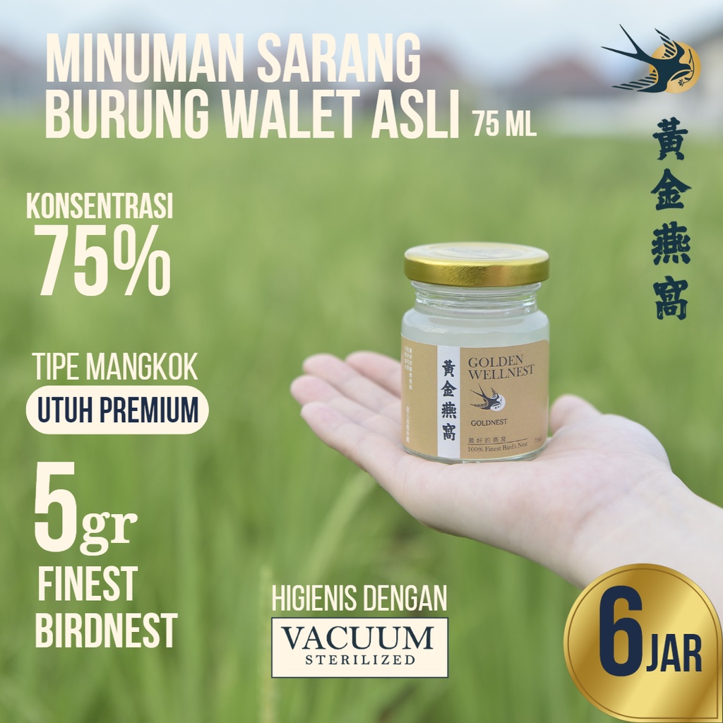 

PROMO 6 JAR SARANG BURUNG GOLDEN WELLNEST - GOLDEN NEST - 6 JAR