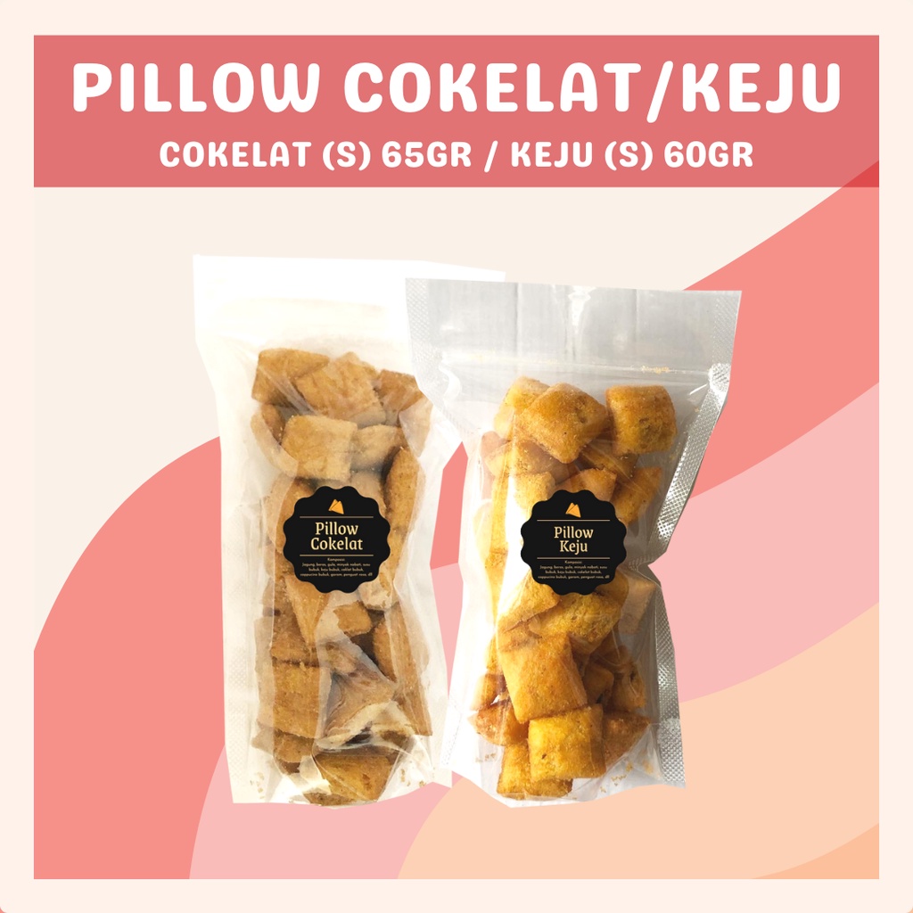 [DELISH SNACKS] Pillow Cokelat / Keju (S) / Snack Cemilan Piloko / Camilan Bantal Coklat Keju