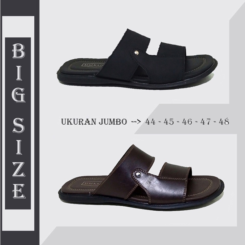 JOSEPH X ZAGIB | Sandal Pria Slide Kulit Asli Big Size / Sendal Selop Cowok Ukuran Besar 44-48