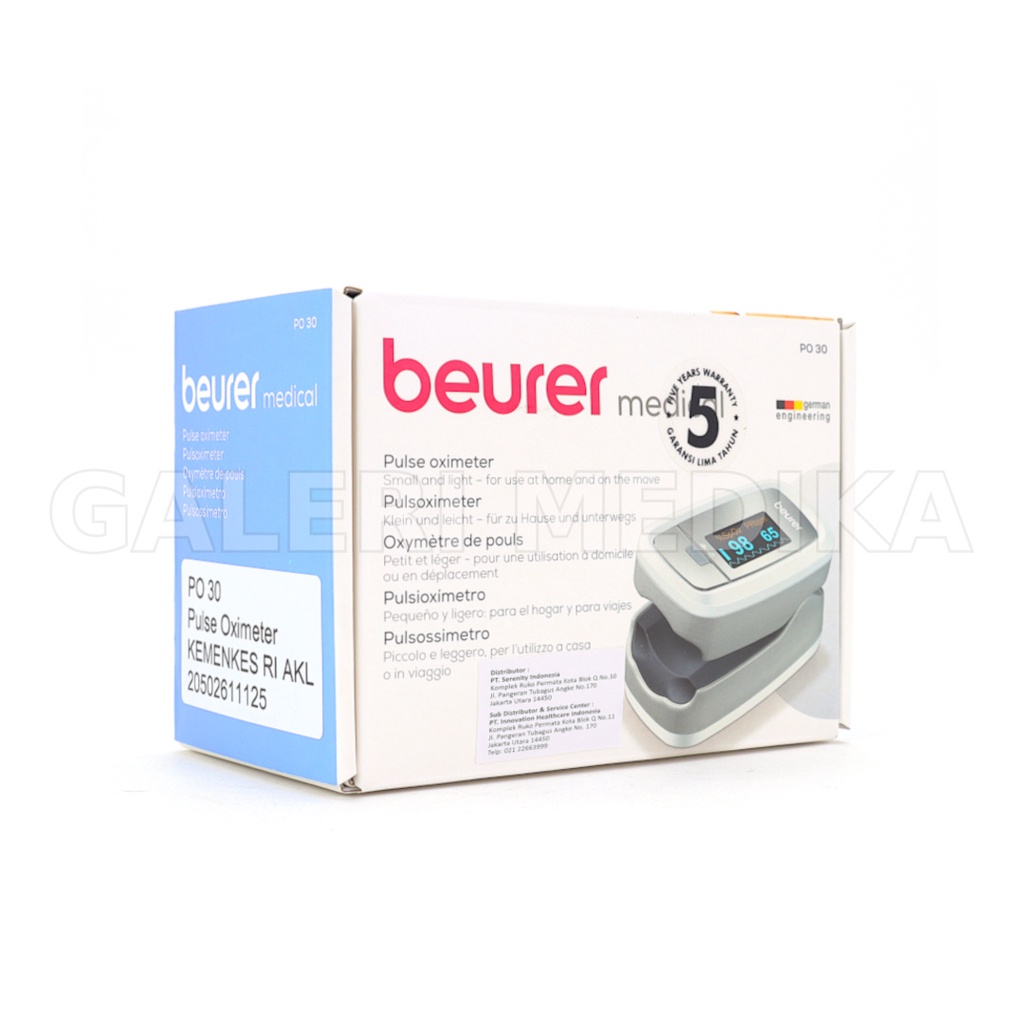 Beurer Pulse Oximeter PO-30 / PO 30 / PO30 Alat Ukur Kadar Oksigen - Oximeter / Oxymeter