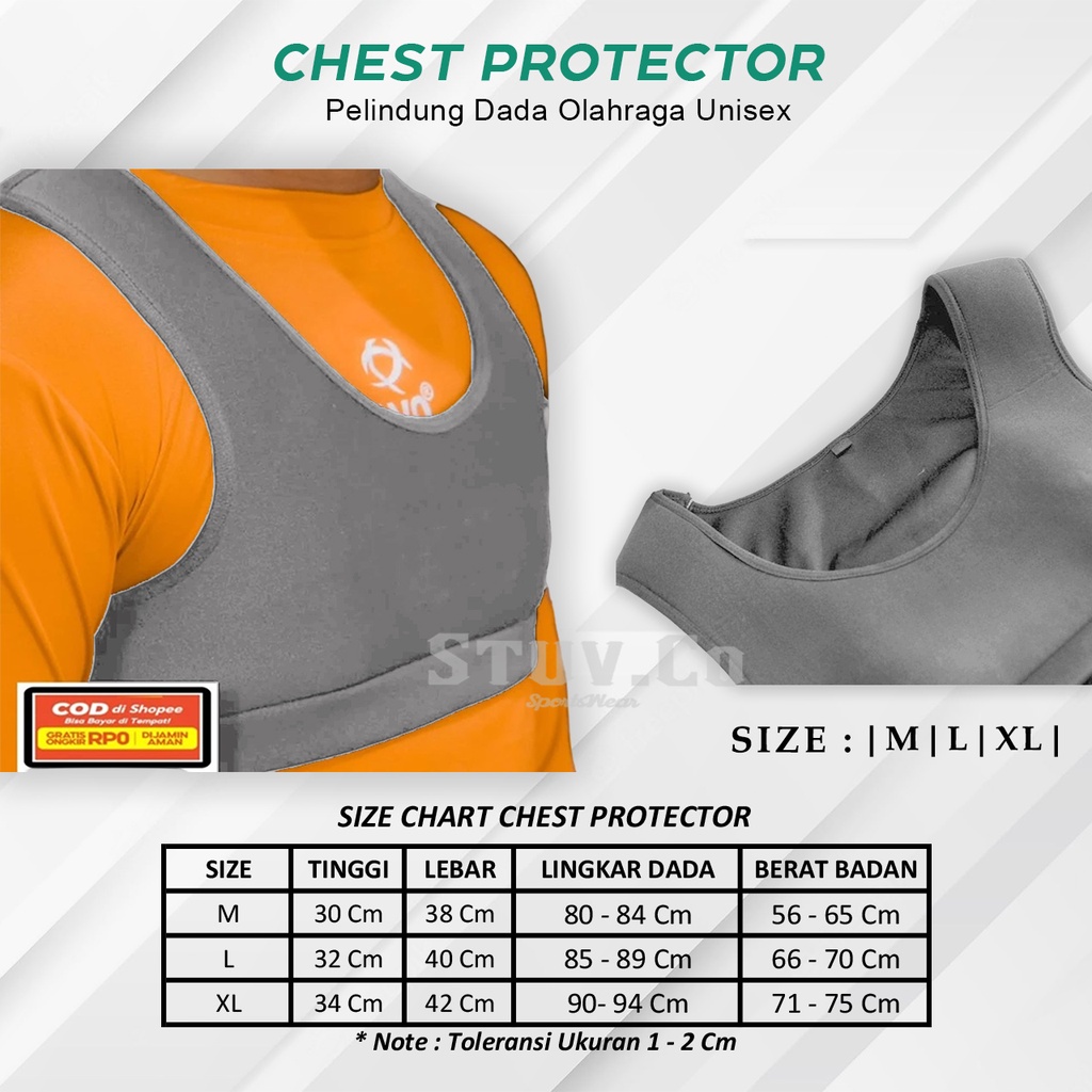 FOOTBALL VEST CHEST PROTECTOR PELINDUNG DADA OLAHRAGA VOLY BASKET SEPAK BOLA FUTSAL