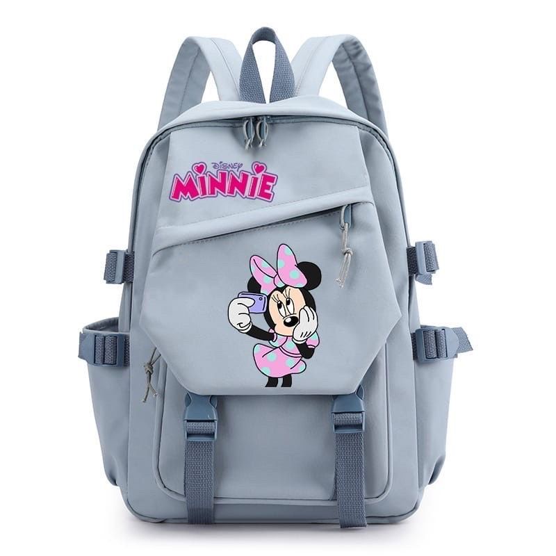 JS - Ransel Mickey Mouse Tas Bahu Mode Lucu 3D Gambar Kartun Tas Sekolah Minnie Ransel Sekolah Siswa Mochilas