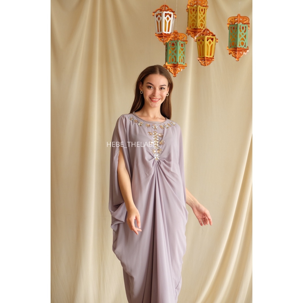 Iman Kaftan Dress Pakaian Lebaran Idul Fitri Wanita