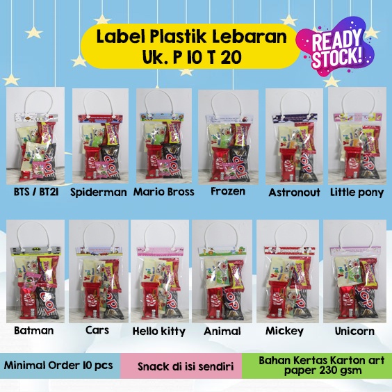 

Ready Stock Amplop/Label Plastik Lebaran Tema Kartun Lucu