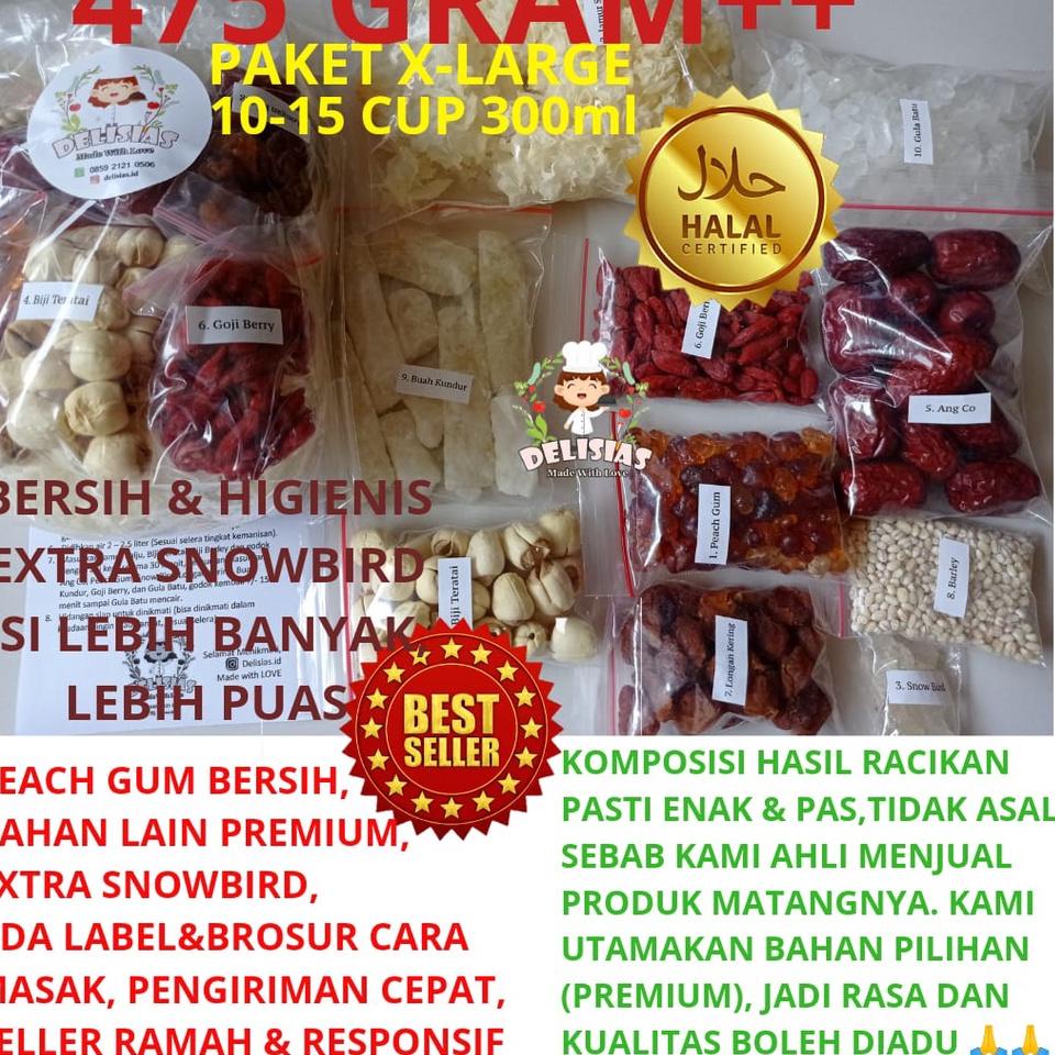 

Kualitas Terbaik Peach Gum TERBANYAK!Paket XL 475G++ 10-15 CUP Ukuran 300ML