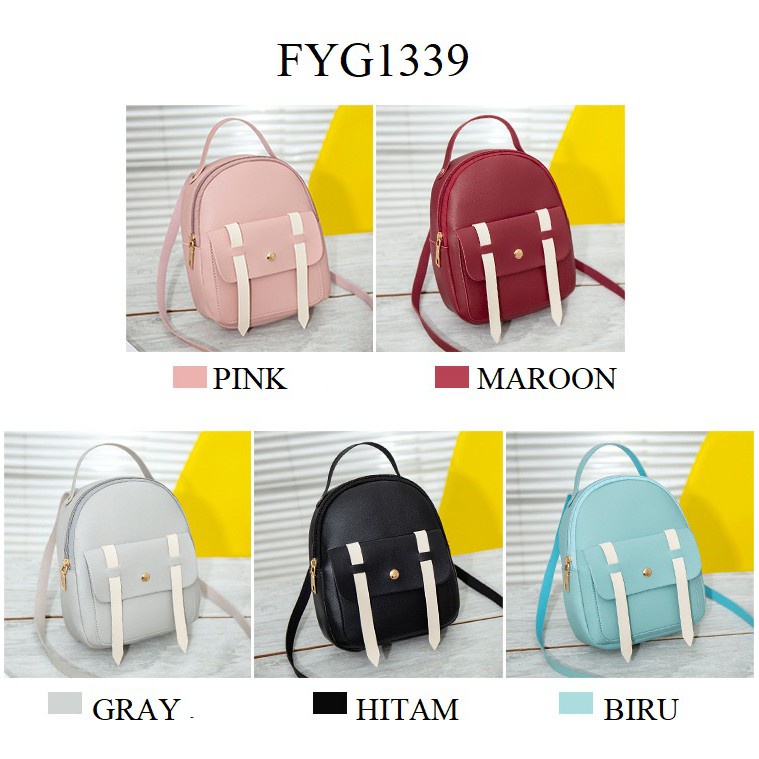 FYGALERY FYG1339 Tas Ransel Mini Perempuan Tas Selempang Wanita 2 in 1 Fashion Korea