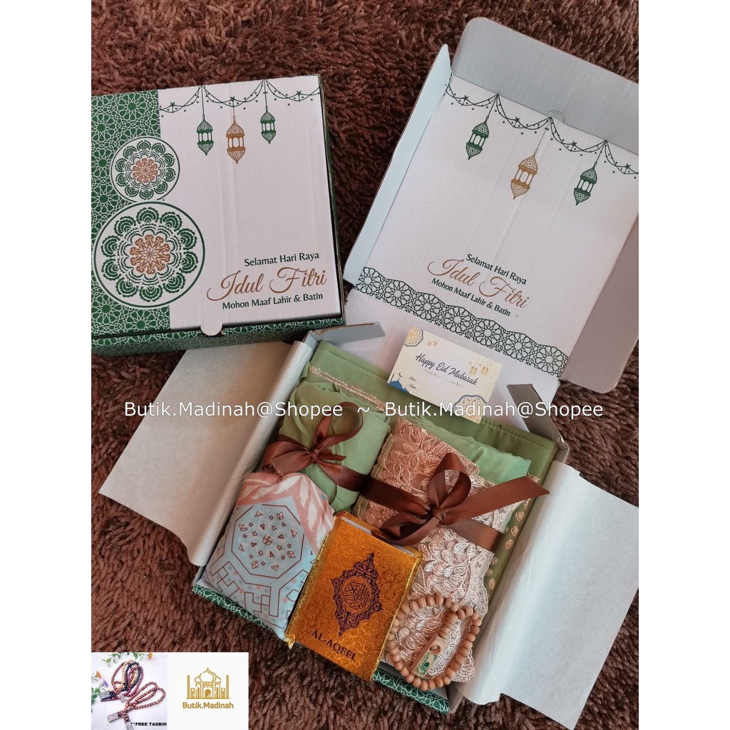 BUTIK.MADINAH PAKET HAMPERS MUKENA DEWASA SHIREEN RENDA MEWAH PREMIUM JUMBO