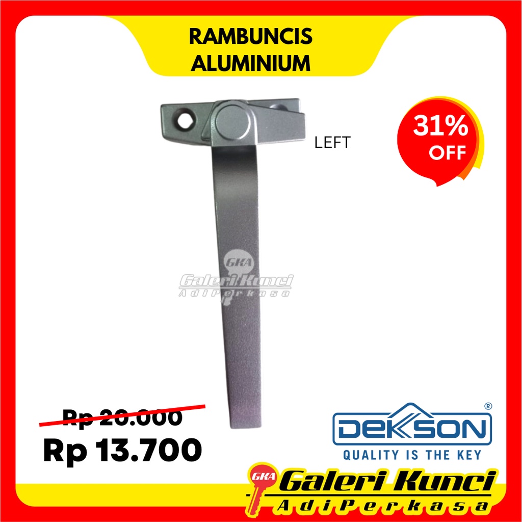 Rambuncis Aluminium Dekson Dekkson CH 423 LH Silver Grendel Jendela