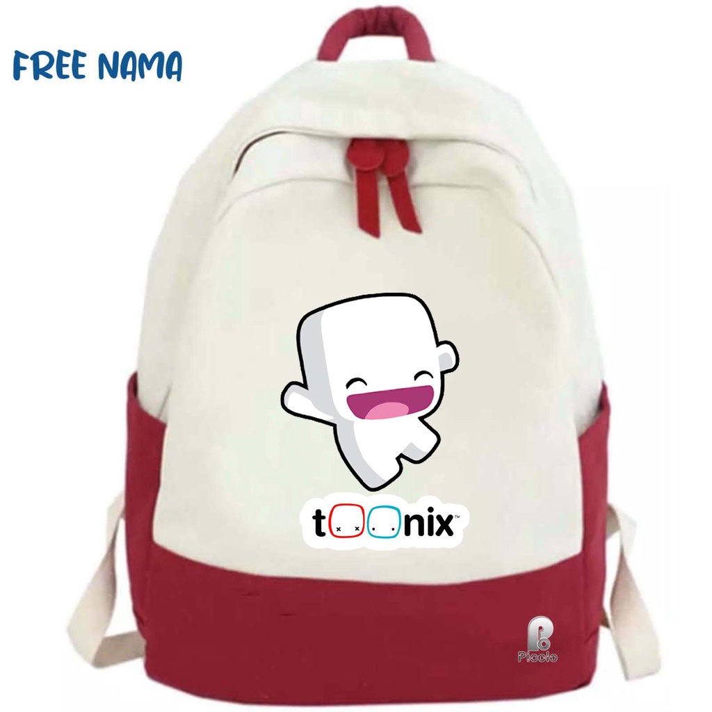 TAS RANSEL BACKPACK ANAK SEKOLAH MOTIF KARTUN/GAME TOONIX UNISEX (FREE NAMA)