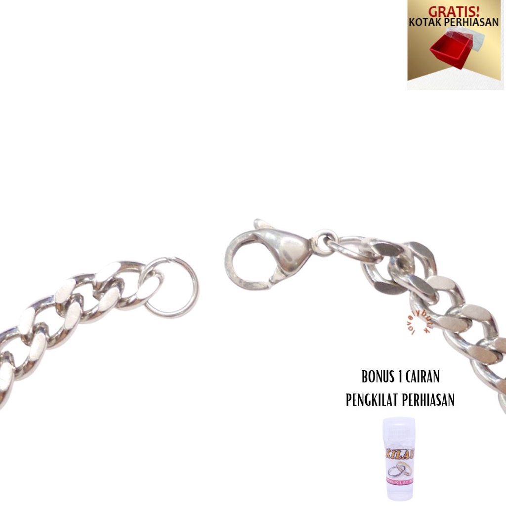 Gelang Tangan Titanium Rantai Anak Perempuan Elss4 Terbaru Bonus 1 Cairan Perhiasan - Lovelybutik