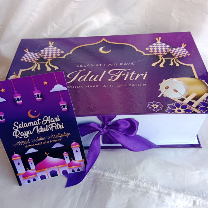 

Kotak kue Idul Fitri Box Hampers Hardbox Lebaran 28cmx15cmx8cm