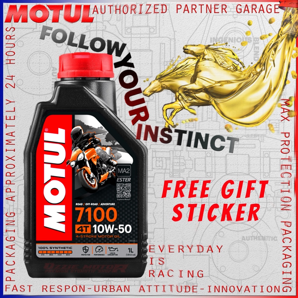 MOTUL 7100 4T 1L 10W50 OLI MOTOR IMPORT ORIGINAL