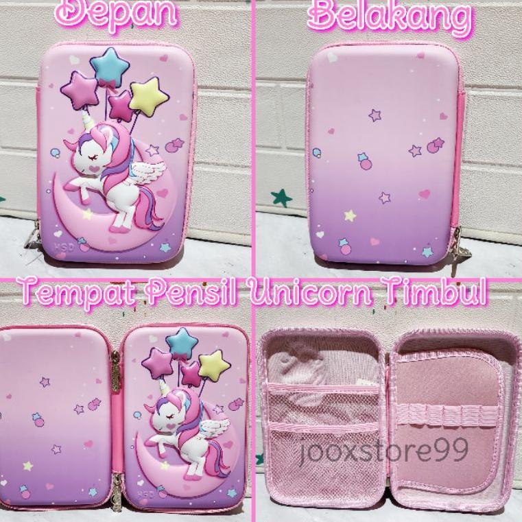 

[ART. 604546] Tempat Pensil Karakter Timbul LOL Unicorn Superhero BTS21 Sequin Glitter Kotak Pensil Anak