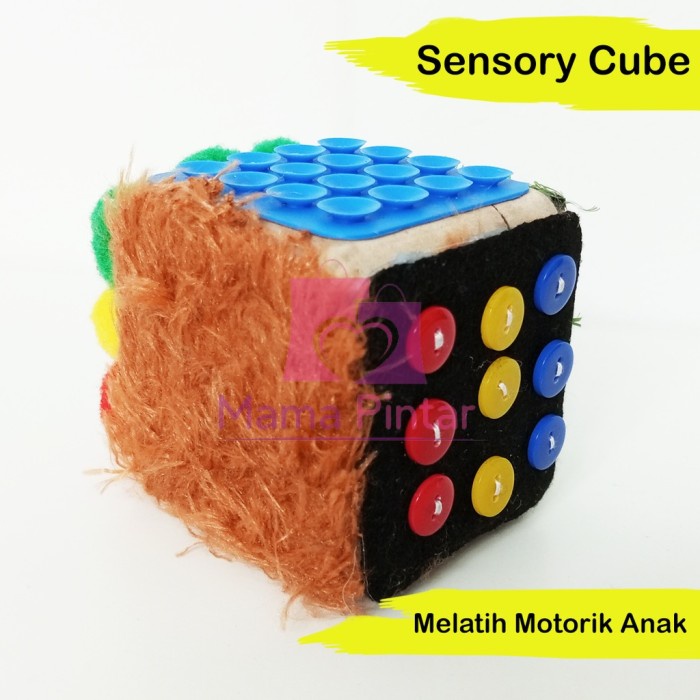 mainan anak  Sensory Cube Mainan Edukasi Anak Bayi 6 9 12 bulan Kubus Kayu Sensori(D9S8) mainan anak