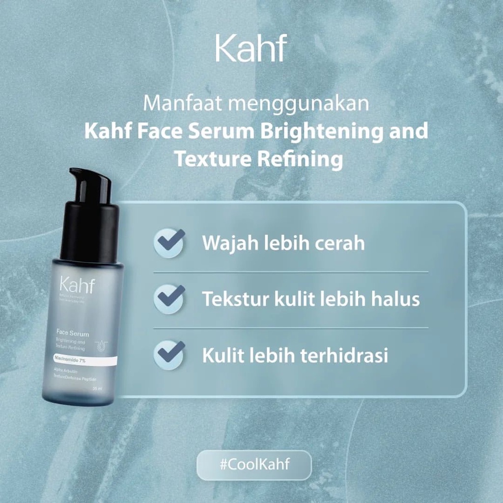 KAHF Face Care Indonesia / Facial Wash Scrub Toner Toning Essence Mist Serum / Sunscreen SPF Day Night Cream Moisturizer Mask Balm / Brightening Acne Spot Gel / Sabun Pembersih Krim Masker / Skincare Treatment Perawatan Kulit Wajah Pria Cowo Series Paket