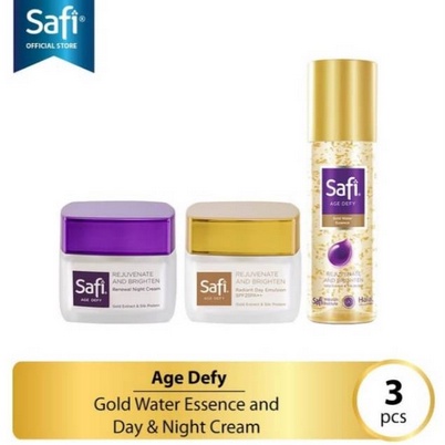 [AURA] SAFI AGE DEFY PAKET GLOW  AD DAY 25G , AD NIGHT 25G , AD GOLD WATER  30 ML , BEST SELLER