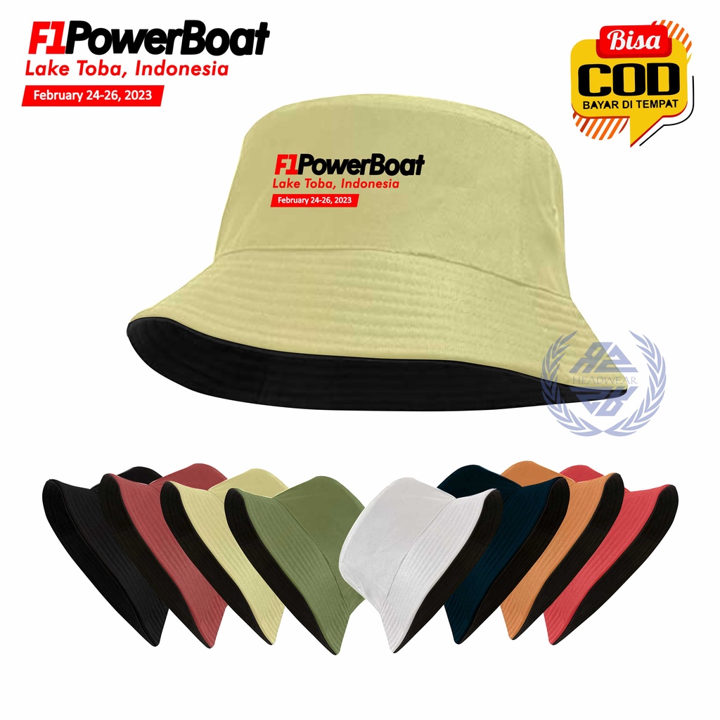 Topi Bucket F1 Fowerboot Lake Toba - Topi Bucket Hat Casual &amp; Trendy