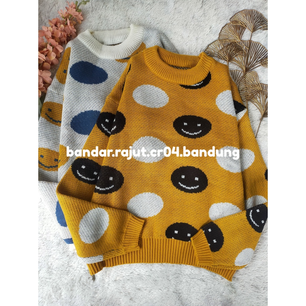 SWEATER AYUNDA MOTIF SMILE BRANDED 7 GATE