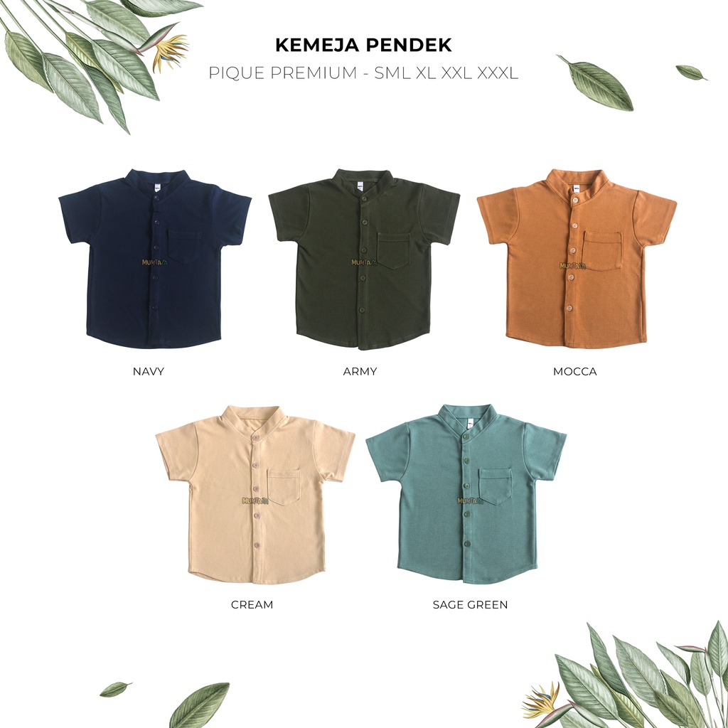 Kemeja PENDEK anak SML XL XXL XXXL - Kemko Anak - Kemeja Anak