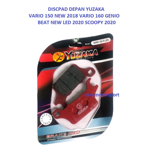 DISCPAD KAMPAS REM DEPAN YUZAKA VARIO 150 2018 VARIO 160 GENIO BEAT LED 2020 SCOOPY 2020