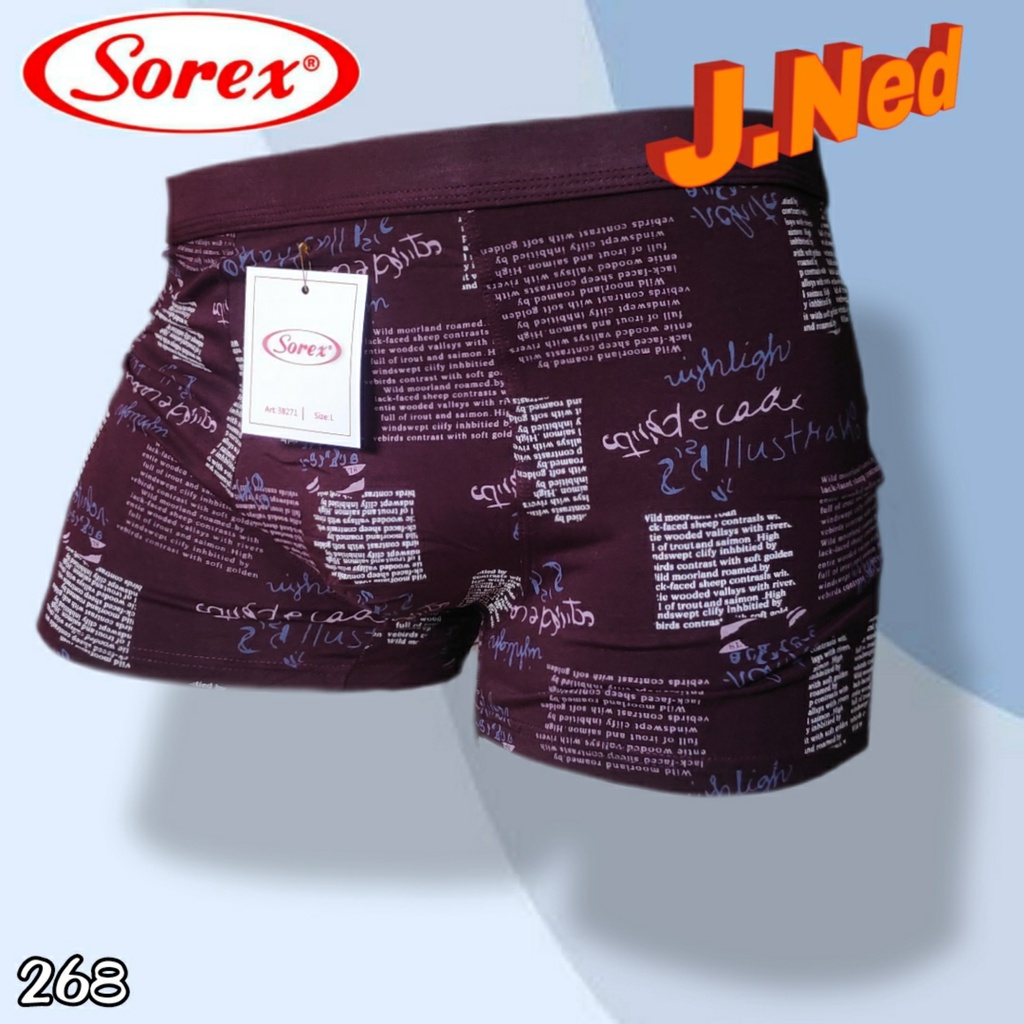 J268D BOXER PRIA SOREX TRENDY SIZE M - XL HARGA PER 1 BOX / 2PCS