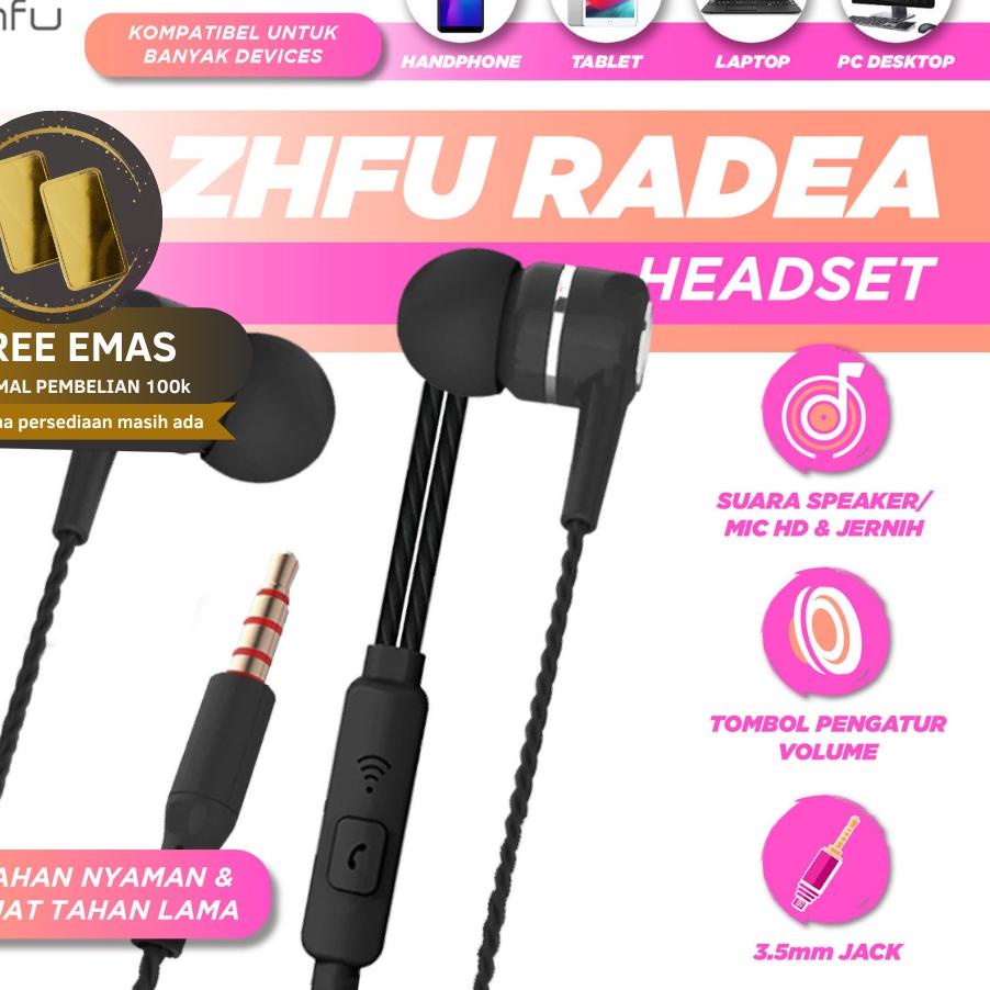 ۝ Zhfu Radea Premium Earphone Headset Handsfree Ultra Bass ➩