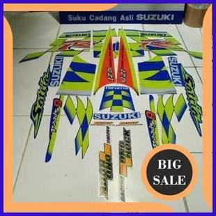 accessories striping sticker tempelan satria lumba biru kenny robert nyala copy original 140ZZ3