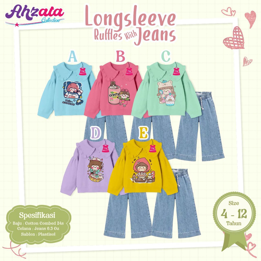 Longsleeve Jeans Kulot by Ahzata