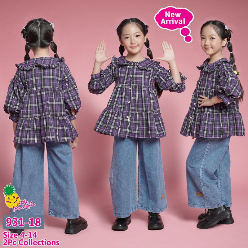 Baju Anak Perempuan/ Setelan Anak Perempuan Little Pineapple