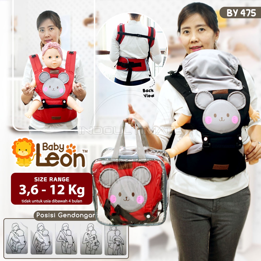 Baby Carrier Gendongan Anak Depan Multifungsi Hipseat BABY LEON Gendongan Duduk Gendongan Depan Gendongan Bayi BY-475 Gendongan Anti Capek Baby Carrier Gendongan Multifungsi Gendongan bayi Samping Gendongan Bayi depan