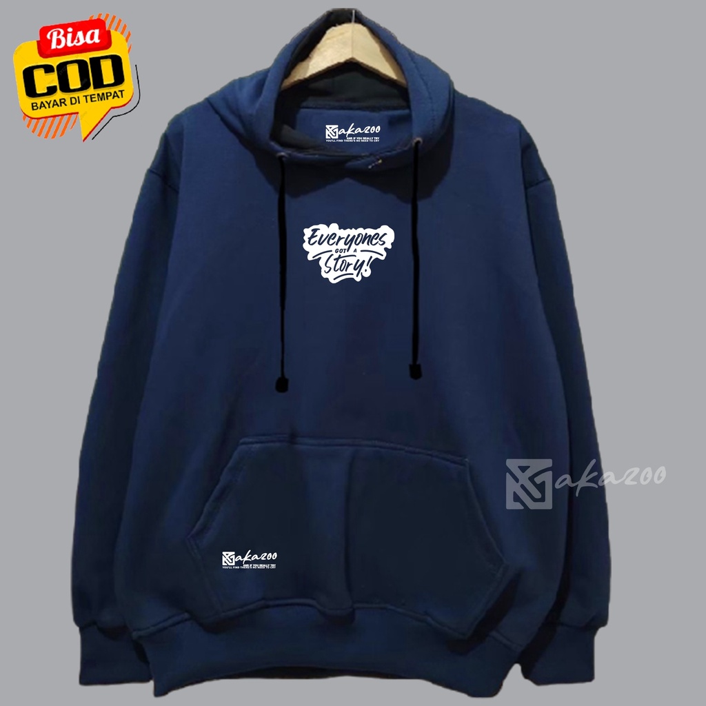 switer pria switer cowok akazoo navy everyoneg gota story hoodie oversize pria distro sweater jumbo xxl murah jamper cewe polos hoodie tebal hodie pria original distro unisex M L XL XXL premium akazoo