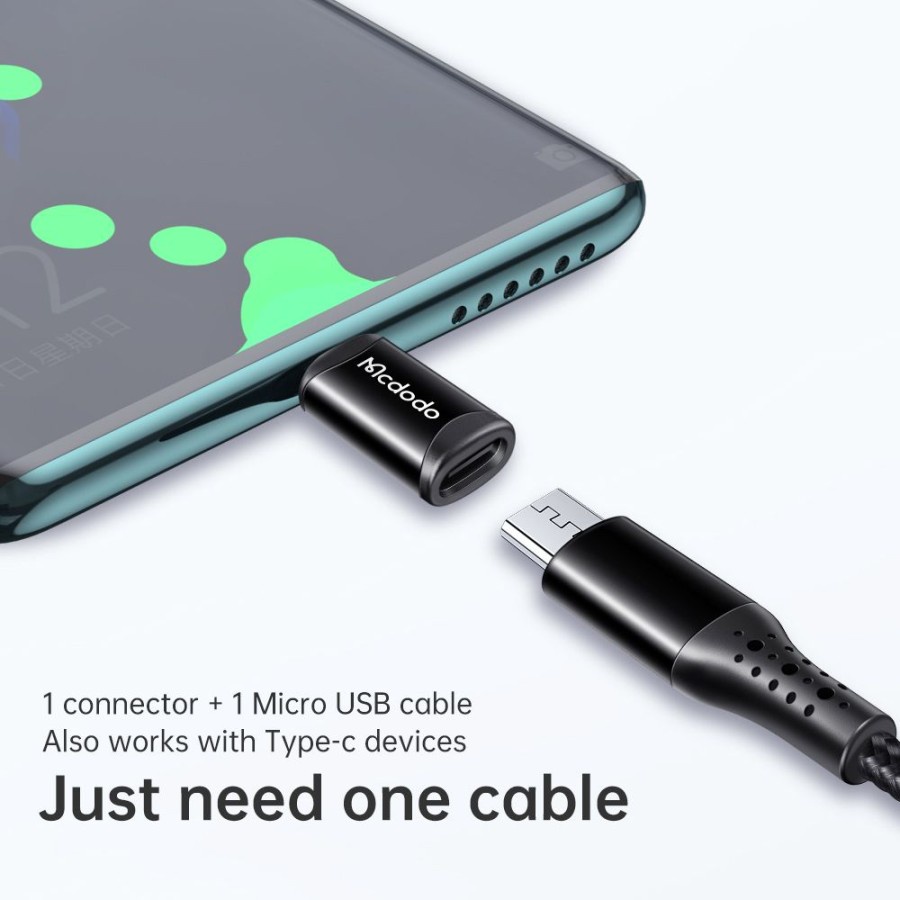 Mcdodo OT-9970 Otg Micro USB to Type C Connector Converter Adapter