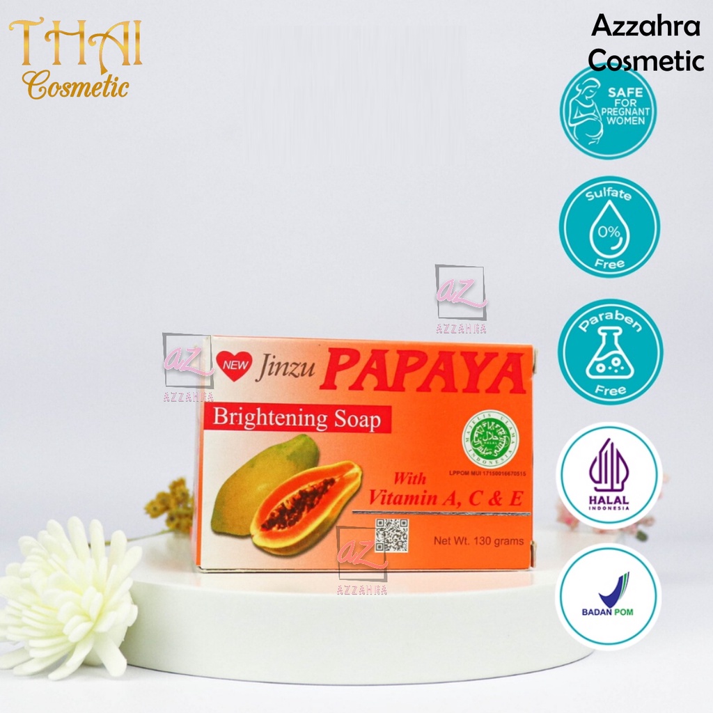 Jinzu Papaya Brightening Soap With Vitamin A, C, E 130gr