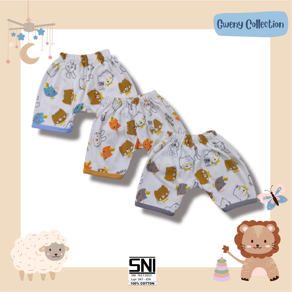 CELANA PENDEK BAYI UNISEX COTTON BABY GLOW