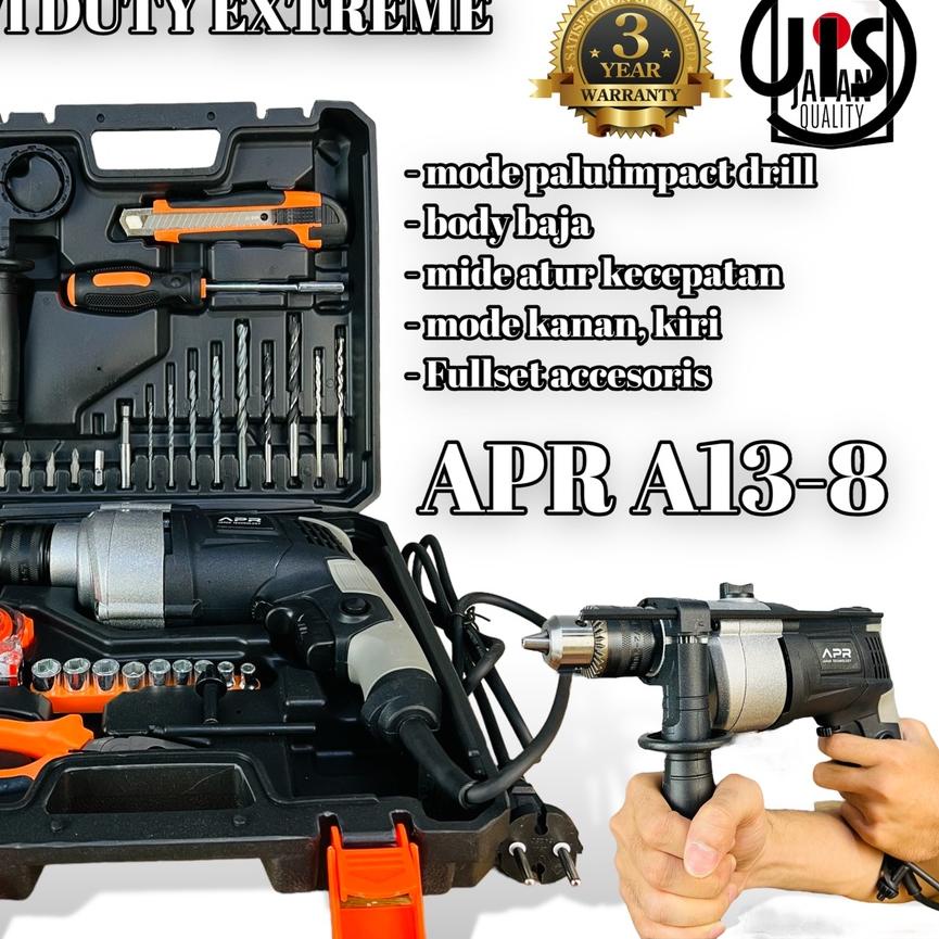 ➫ MESIN BOR TEMBOK 13mm APR JAPAN A13-6 FULSET HUJIA 10mm  JLD RYU RID 13-1 REB impact drill BETON T