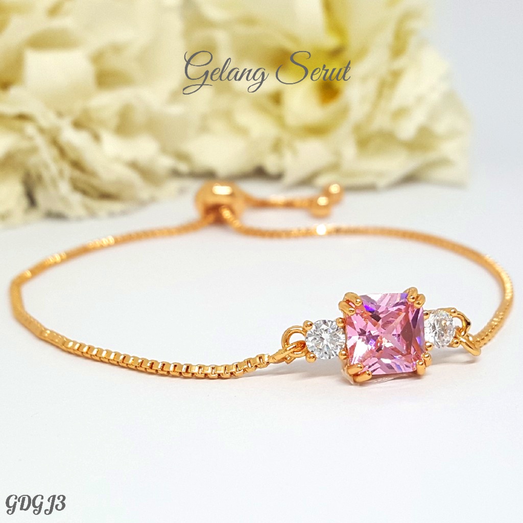 PGX Gelang Serut Xuping Aksesoris Wanita Fashion Korea Perhiasan Lapis Emas - R271