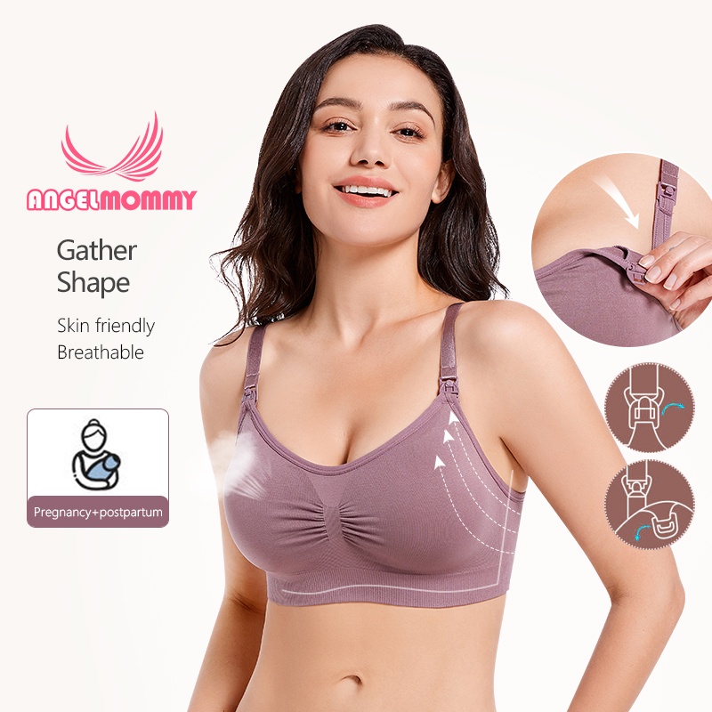 Bra Menyusui tanpa kawat sorex seamless jumbo maternity BH hamil katun busui Nursing ANGEL MOMMY 937