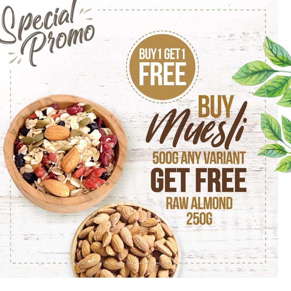 

✽ Buy 1 Get 1 Free, Buy Muesli Get Free Raw Almond 250gr ❃