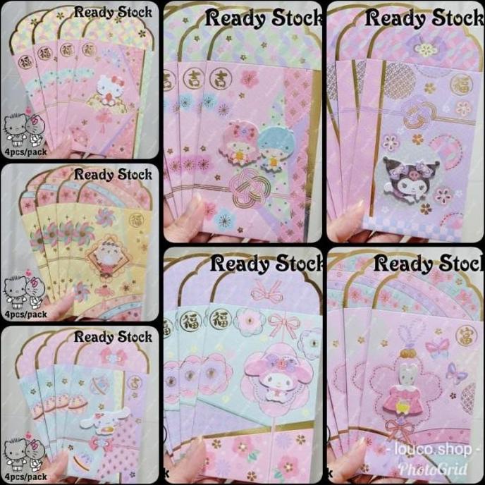 

AMPLOP LEBARAN ANGPAO IMLEK CNY WEDDING LEBARAN SANRIO 3D ISI 4 PCS KARAKTER HELLO EL09I09A82L