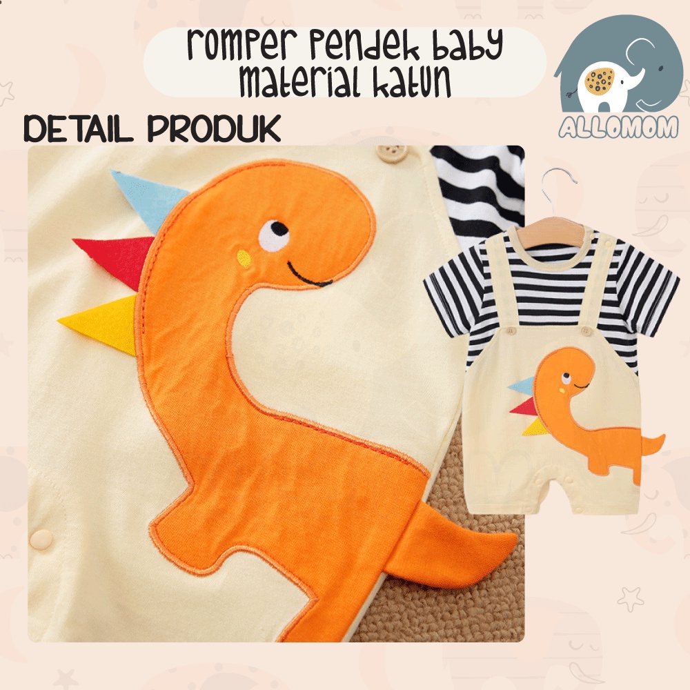 Baju Bayi Romper Lengan Pendek Baby / Onesies Jumper Anak Motif Lucu