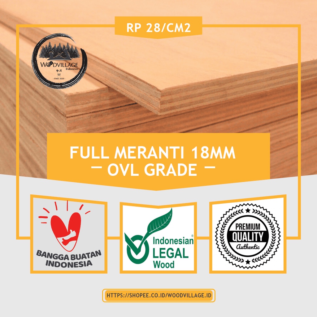 Multiplek Meranti Full / Triplek Full Meranti 18mm 18 mm Custom