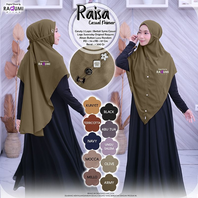 RAISA CASUAL KHIMAR BY RAQUMI HIJAB ORI