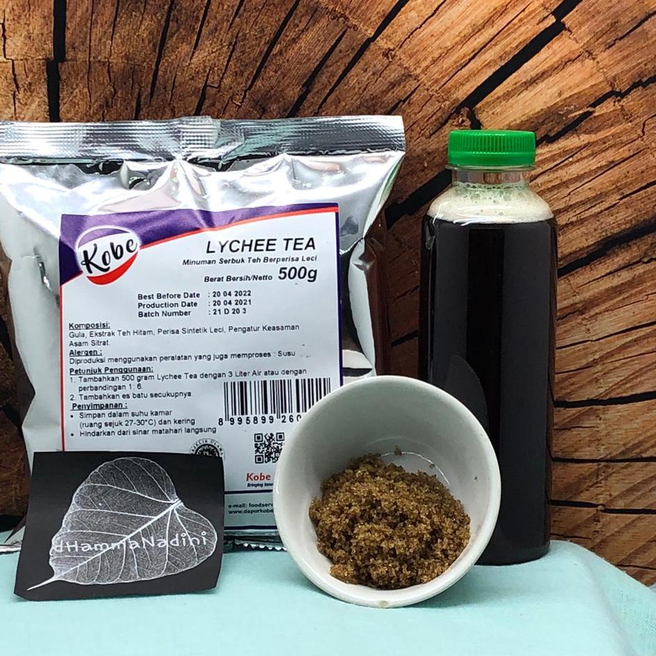 

Import Terlaris Lychee Tea kobe 1/2 kg 500 gr / powder serbuk bubuk minuman teh leci 