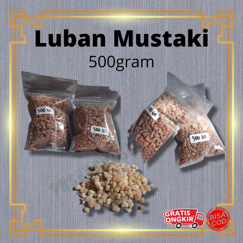 (ALL 3)Luban Mustaki / Menyan Arab / Dupa Bukhur Kemenyan Repack  500gr 1 kg