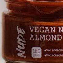 

✺ NUDE - Vegan Nood Almond Butter 180g Smooth, Spread, No added sugar, Gluten Free, Diet not Nutella ☝