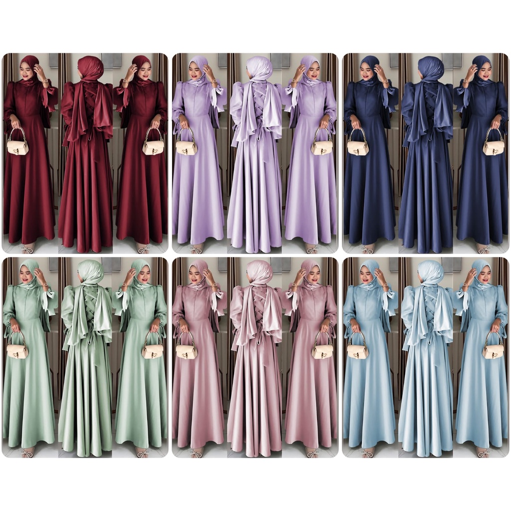 DRESS TATIANA FASHION PAKAIAN WANITA GAMIS MAXY MAXI BUSUI BAHAN VELVET KR